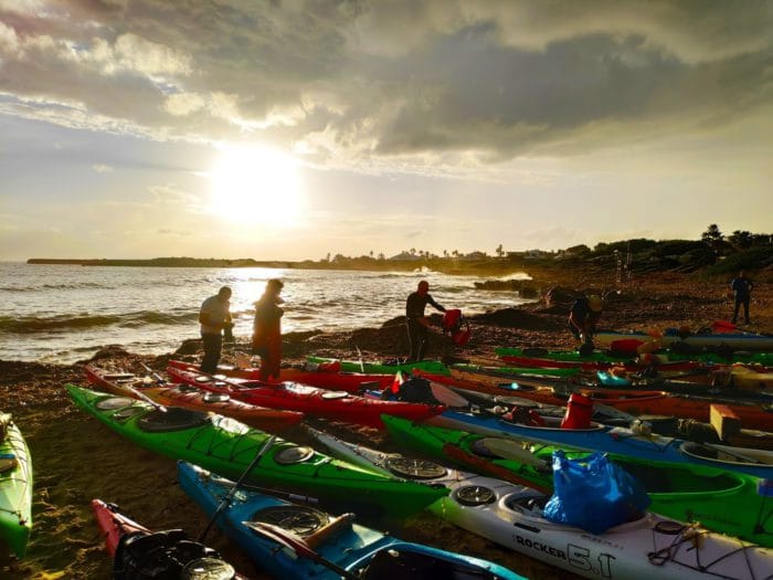 Kayaks en el Sur de la Isla